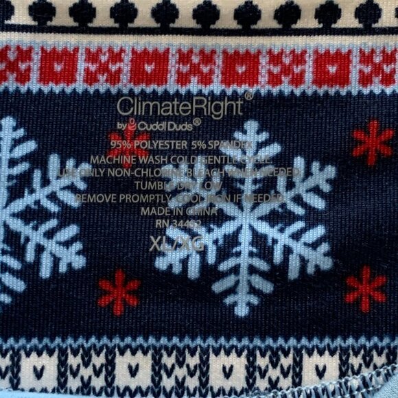 Cuddl Duds Climate Right Fleece Long Sleeve Top XL Baby Blue 94J - Picture 7 of 9